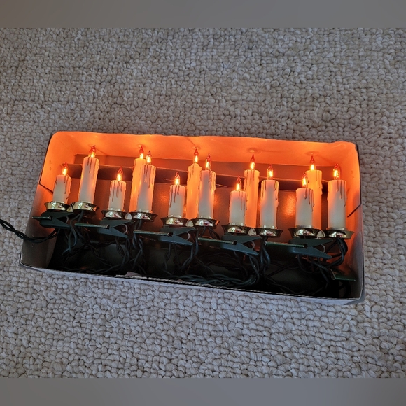 Kurt Adler 15 Light Set Holiday Christmas 3 Candle Cluster Clip On String Lights - Picture 11 of 11
